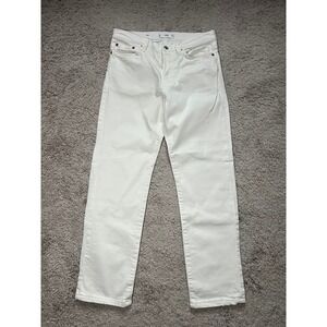 Women's MNG Mar White Denim Straight Jeans Size 8